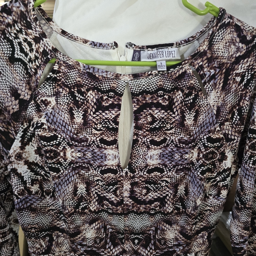 JLo snake print dress in purple size small